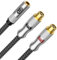 EMK Câble audio stéréo 3,5 mm femelle vers 2RCA femelle RCA vers câble auxiliaire RCA plaqué or pour smartphone, MP3, tablettes, système stéréo HiFi 0,3 m