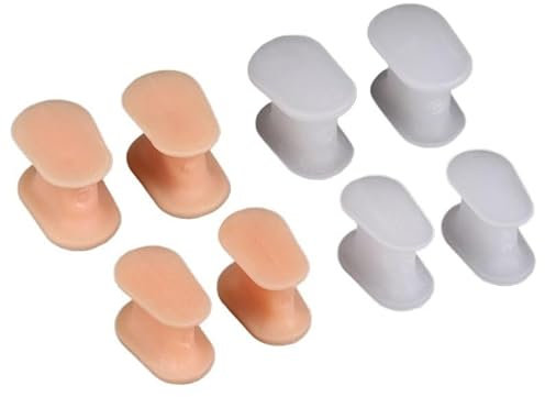 Soft Toe Separator Flexible Toe Separator Toenail Separator Reusable Toe Separator Manicure Toe Separator Toenail Pedicure Tool Nail Polish Toe Separator For Men And Women Reusable(White)