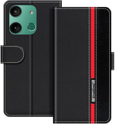 Kompatibel mit HMD Aura Flip Cover, Magnetschnalle, mehrfarbig, Business-PU-Leder-Handyhülle mit Kartenschlitz, für HMD Aura 6,5 Zoll