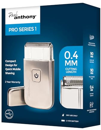 Paul Anthony 'Pro Series 1' Lithium USB Mens Mobile Foil Shaver - H5002