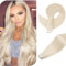S-noilite Tape Extensions Echthaar 20pcs Extensions Echthaar Weiß bleichen Tape In Extensions Echthaar Invisible Haarverlängerung Tape 30cm 40g Glatt