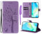 Oududianzi-Coque pour Samsung Galaxy A16 4G / 5G [1X Verre Trempé] Étuis à Rabat Folio Protection Housse Cuir PU Portefeuille Silicone [Fermeture Magnétique][Emplacements Cartes][Stand Feature]-Violet