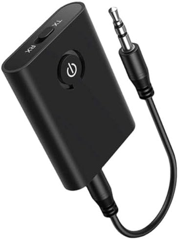 Aiciyimo Bluetooth 5.3 Adapter for Airplane to 2 Wireless Headphones, 3.5mm Jack In-Flight Bluetooth Transmitter Receiver for TV