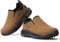 FitVille Zapatillas Sin Cordones Hombre Ancho Casual Mocasines Zapatos Senderismo Antideslizantes Slip-on Walking Sneakers Marrón Duna 46.5 EU X-Ancho
