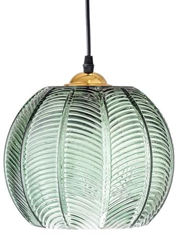 Home-Neat Suspension en verre vert clair abat-jour moderne 20 cm