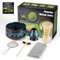 7PCS Matcha kit ceremonie japonais, Cuillère en bambou, pelle en bambou, Porte-Fouet, Coffret matcha pour la cérémonie du thé, la boisson (Change Blue, BAMBOO)