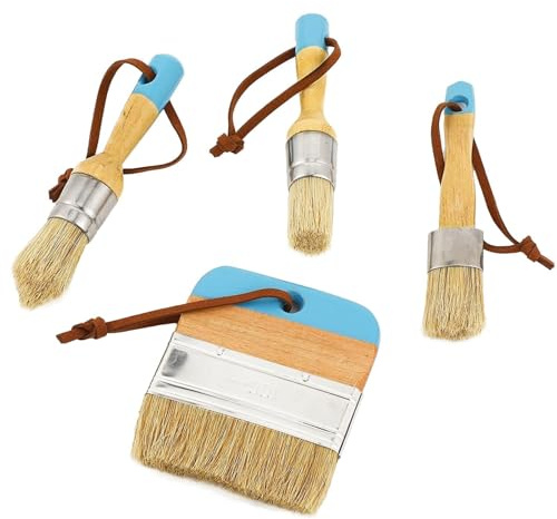 Chalk Furniture Panel - 4 Pieces Chalk Paint Brush Bushes, Safe Pastel Style Furniture Brushes | Craft Brush Kit for DIY Projects, s