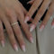 24pcs Ombre Stick on Nails - Almond Press on Nails - Bow False Nails with Glue - Gradient Fake nails Medium Long - Full Cover Almond Nail Tips Long Lasting for Women Girls French Manicure