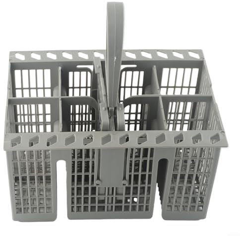 ZWEquipint Dishwasher Cutlery Basket Replacement Part,C00257140 Compatible For Bauknecht For Indesit For Hotpoint Models With Detachable Round Handle,Gray