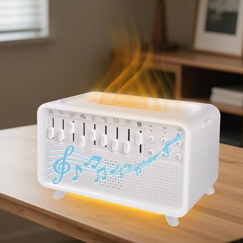 4 in 1 White Noise Machine, Bianco Rumore Umidificatore con 8 suoni ambientali e luce notturna