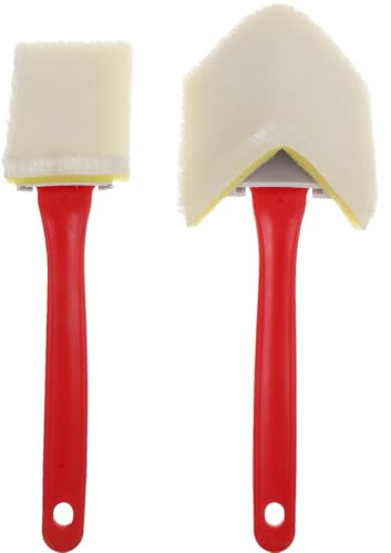 LALAFINA Lot De 2 Pinceaux De Bordure Triangulaires Pinceau Angle Mur pour Coins De Murs Et Plafonds Outil Applicateur De Peinture pour Travaux De Rénovation Intérieur Et Extérieur