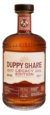 Duppy Share Legacy Edition Aged Spiced Rum, 70cl, 40% ABV | Limited Edition Ultra-Premium Caribbean Blend from Jamaica & Barbados
