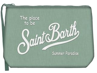 Saint Barth Mc2 Unisex Pochette ALI0051 Lino Verde Chiaro Taglia Unica