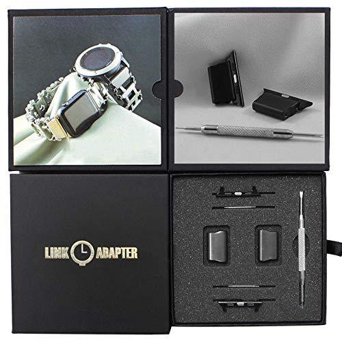 Link Edelstahl-Verbindungsadapter für Leatherman-Laufflächenuhr Treten Apple-Uhr 44mm / 42mm