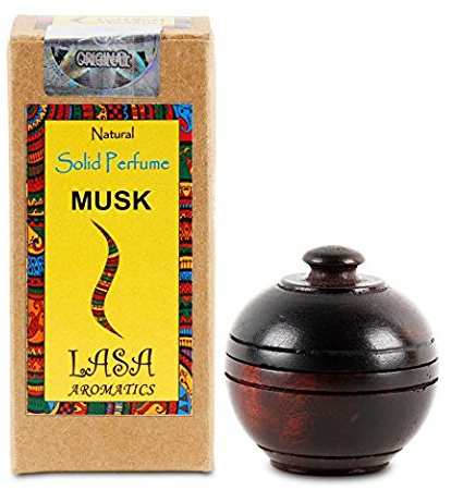 Lasa Aromatics Musk Natürliches festes Parfüm Körper Moschus in Holzgefäß – 6 g