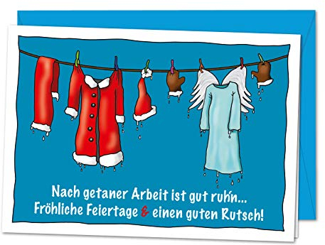 bernsteinfee-CARDS XL Weihnachtskarte zum Danke sagen für ein erfolgreiches Jahr an Mitarbeiter Kunden Lieferanten Kollegen, geschäftliche Weihnachtsgrüße für Unternehmen - inkl. Umschlag (DIN A5)