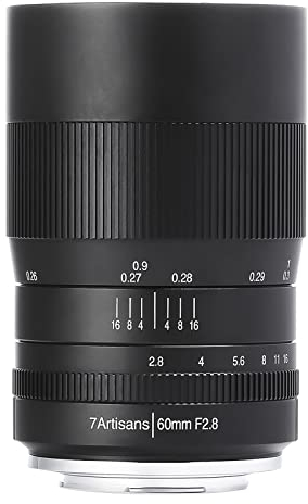 7artisans 60 mm F2.8 Macro APS-C obiettivo grandangolare fisso per fotocamere Sony Emount come A6500 A6300 A6000 A5100 A5000 EX-3 NEX-3N NEX-3R NEX-C3 NEX-F3K NEX-5 NEX-5N