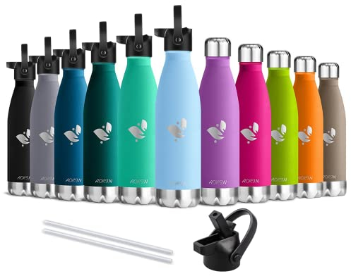 AORIN Bouteille d'eau en Acier Inoxydable isolé à Double Mur - 750ml - Gourde Isotherme Étanche sans BPA, Gourde Inox Bouche Standard, Gourde Enfant pour Sport, Gym, Voyage