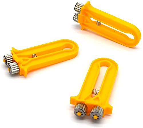 Xiuyer 3 Stück Bienenzucht Drahtspanner Kabelspanner Crimper Crimpzange Hive Rahmenwerkzeug mit Metallräder und Kunststoffgriff Imkereibedarf Bienenstock Seilspanner