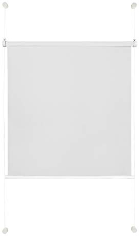 ondeco Tageslicht-Rollo ohne Bohren, Klemmrollo für Fenster und Türen, Klemmfix Sichtschutz, Sonnenschutz Fenster innen Alternative Plissee Weiß 70x130 cm