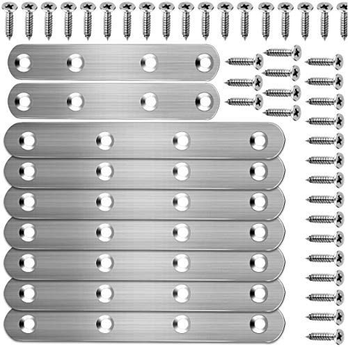 beihuazi® Flachverbinder Edelstahl Lochplatte Holzverbinder 9Stk Metallverbinder mit Schrauben für Hartholzkonstruktion und Holzgeländern