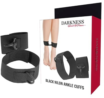DARKNESS BEGINNERS NYLON ANKLE CUFFS BLACK