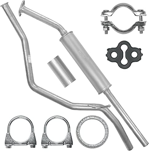 Adamot Mitteltopf Auspuff Mittelschalldämpfer für Peugeot 307 Kombi 1.6