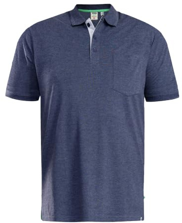 D555 Kingsize Grant Polo Denim Marl Denim 7XL