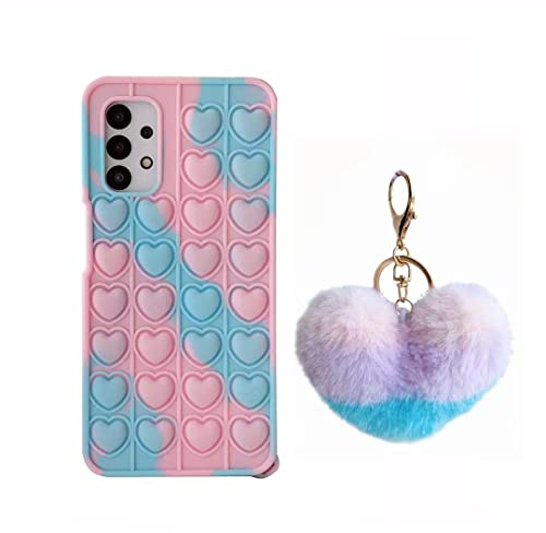 CrazyLemon Hülle für Samsung Galaxy Note 10, Tarnung Liebe Push Pop It Handyhülle Stressabbau Silikon Weiche Schutzhülle mit Pom Pom Ball - 02