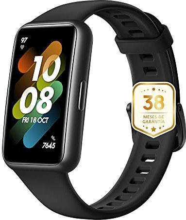HUAWEI Band 7 Smartwatch Surveillance de la santé et du Fitness, écran Ultra Fin sans Cadre, durée de la Batterie de 2 semaines, 96 Modes d'entraînement, Noir + 38 Mois de Garantie