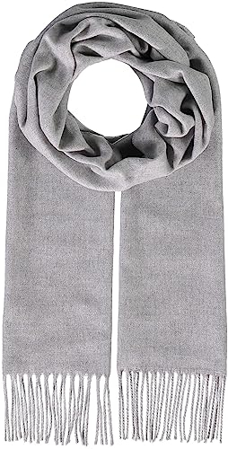 Giorgio Rimaldi Schal 30 x 180 cm - Weicher als Kaschmir - Schal einfarbig für Damen und Herren - Perfekt für Herbst und Winter Silver