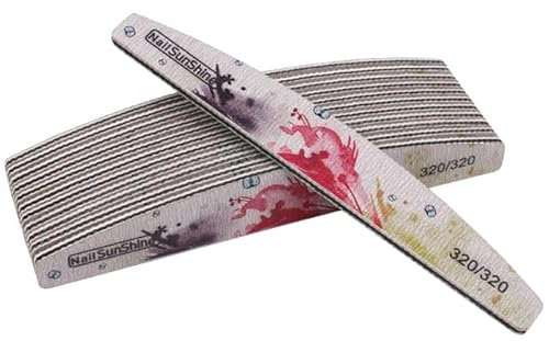 50 pz/lotto Lime Per Unghie Carta Vetrata Per Manicure Gel Polish Buffer Lucidatura Lime Per Unghie Colorate Multi Grit lime professionel-320 320 Grit