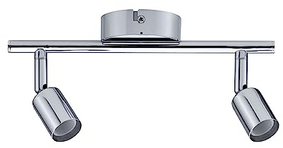 Paulmann 66748 Deckenstrahler Carolina IP44 GU10 230V max. 2x10W dimmbar Chrom zweiflammiges Spotlight