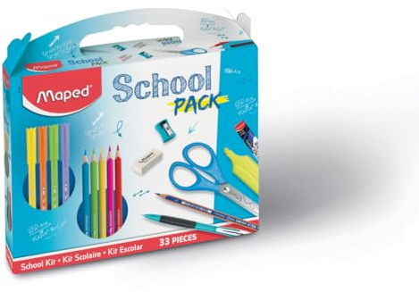 Maped - School Pack 33 Pièces - crayons de Couleur + feutres