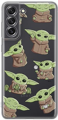 ERT GROUP Handyhülle für Samsung S21 FE Original und offiziell Lizenziertes Star Wars Muster Baby Yoda 029 optimal an die Form des Handy angepasst, teilweise transparent