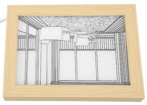 Naroote LED-Foto, leichte japanische Anime-Maldekoration für Wand (L)