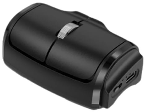 Docooler Mouse Wireless Ad Anello Compatto e Portatile - Dual-Mode 2.4G+BT Compatibile Con Più Sistemi, Utilizzo Orizzontale e Verticale, Perfetto per Laptop