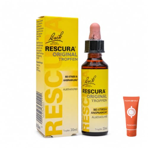 Bach Tropfen 1x 20 ml alkoholfrei, mit Pharma Perle Duschgel | mit Vitamin B5 & B12, Bachblüten-Mischung