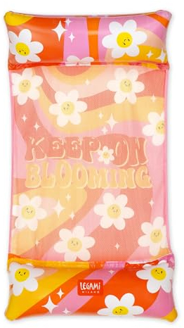 Legami - Hamaca Hinchable para Piscina, Tumbona Hinchable soporta hasta 80 kg, colchoneta Hamaca de Playa, 74 x 135 cm, Daisy