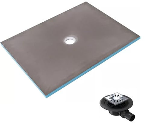 Receveur de douche à carreler 120 x 90 WEDI Fundo Primo rectangle écoulement centré + bonde horizontale