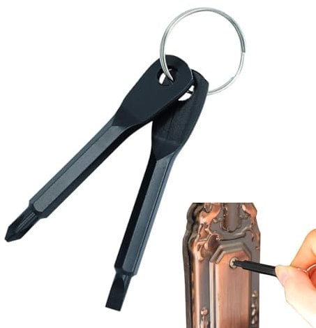 Screwdriver Keychain,Screwdriver Set | Multifunction Screwdriver, Portable Key Shape Travel Kits, Screwdriver Tool with Key Ring for Outdoor