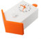 Kuckucksuhr mit modernem ästhetischem Design, perfekte Ergänzung zum Raum mit Klängen (weiß + orange)