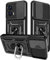 Yutwo Funda para Motorola Edge 50 Fusion Carcasa, Protección de la Cámara Carcasa con Cubierta de Cámara Deslizante y Soporte de Anill Carcasa para Motorola Edge 50 Fusion – Negro