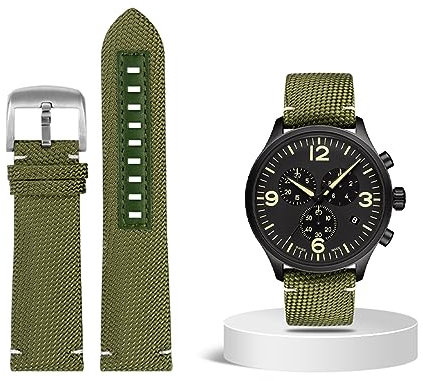 BANDKIT 22 mm Nylon-Armband für Mido M026.629/430 Ocean Star M042.430 Ersatz-Armband für Herren, 22 mm, Achat