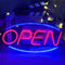 STHomedeco Insegna luminosa al neon a LED, 45 x 22 cm, alimentata tramite USB, per negozi e aziende (cartello aperto)