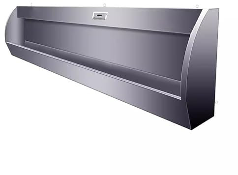 Urinal aus Edelstahl 304, Urinal für Männer zur Wandmontage, Urinal mit intelligentem Sensor, kommerzielle Urinalrinne mit hoher Effizienz zum Spülen, für Schulen/öffent (120cm/47in)
