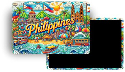 Philippinen-Kühlschrankmagnete – 18 Modelle zur Auswahl – Touristische Souvenirs der Welt – Dekorative Kühlschrankmagnete – Reisegeschenk – Traditioneller Stil – 5,4 x 7,8 cm – 1 Stück (Philippinen)