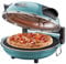 Cooks Professional Electric Pizza Oven with 31cm Stone Base, Glass Window, Timer, Stainless Steel Paddles & Baking Sheet | Energy Efficient Portable Countertop Pizza Maker Machine 1200W | Teal