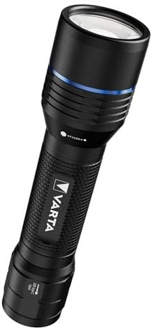 VARTA Taschenlampe LED, Night Cutter Pro F30R, Lampe, Taschenleuchte für Outdoor oder Haushalt, 1500lm, wasserdicht IP67, Luftfahrtaluminium, Präzisionsfokus, inkl. Schlüsselband