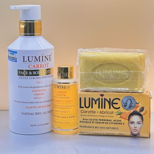 Lumine Carrot Body Milk + Serum + Soap(3 in 1) 100% Original